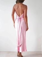 Satin Backless Cami Dress