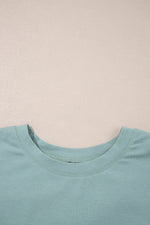 Frayed Denim Star Patched Oversize T Shirt