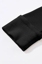 Waffle Knit Button Front Dress