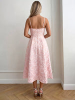 Textured A-Line Midi Dress