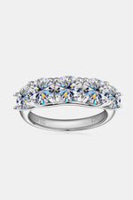 1 Carat Moissanite 925 Sterling Silver Half-Eternity Ring