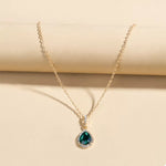 18K Gold-Plated Teardrop Pendant Necklace