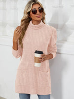 Slit Mock Neck Long Sleeve T-Shirt