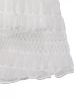 Smocked Deep V-Neck Sleeveless Dress