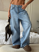 Wide Leg Washed Jeans