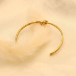 18K Gold-Plated Knot Open Bracelet