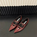Bow Point Toe Block Heels Pumps
