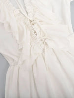 Ruffle Flounce Sleeve Mini Dress