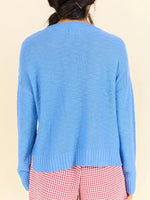 Stars and Stripes Patriotic Drop Shoulder Sweater