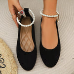 Pearl Ankle Strap Slip-Ons
