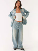 Button Up Denim Jacket and Jeans Set