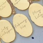18K Gold-Plated Engraved Pendant Necklace