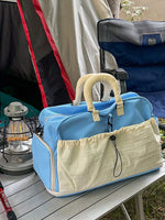 Drawstring Color Block Travel Bag