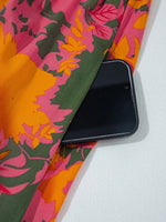 Smocked Floral Print Long Sleeve Maxi Dress