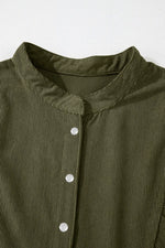 Corduroy Button-Down Babydoll Dress