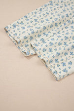 Grommet Knot Waist Floral Barrel Leg Jeans