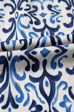 Smocked Printed Square Neck Dress