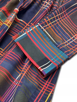 Plaid Button Front Maxi Shirt Dress