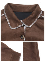 Button Up Contrast Trim Jacket