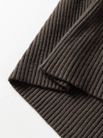 Ribbed Knit High Neck Sleeveless Waist Slim Fit Sweater Vest