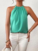 Solid Color Ruched Cami