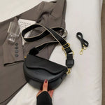 Leather Crescent Crossbody Bag