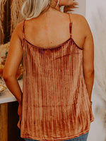 Lace Trim Pleated Cami