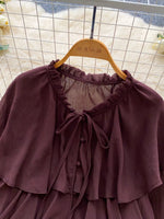 Ruffle Tiered Chiffon Blouse