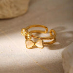 18K Gold-Plated Bow Open Ring