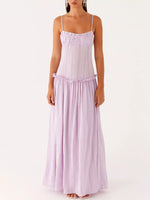 Ruched Spaghetti Strap Maxi Dress