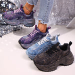 Rhinestone Lace Up Sneaker