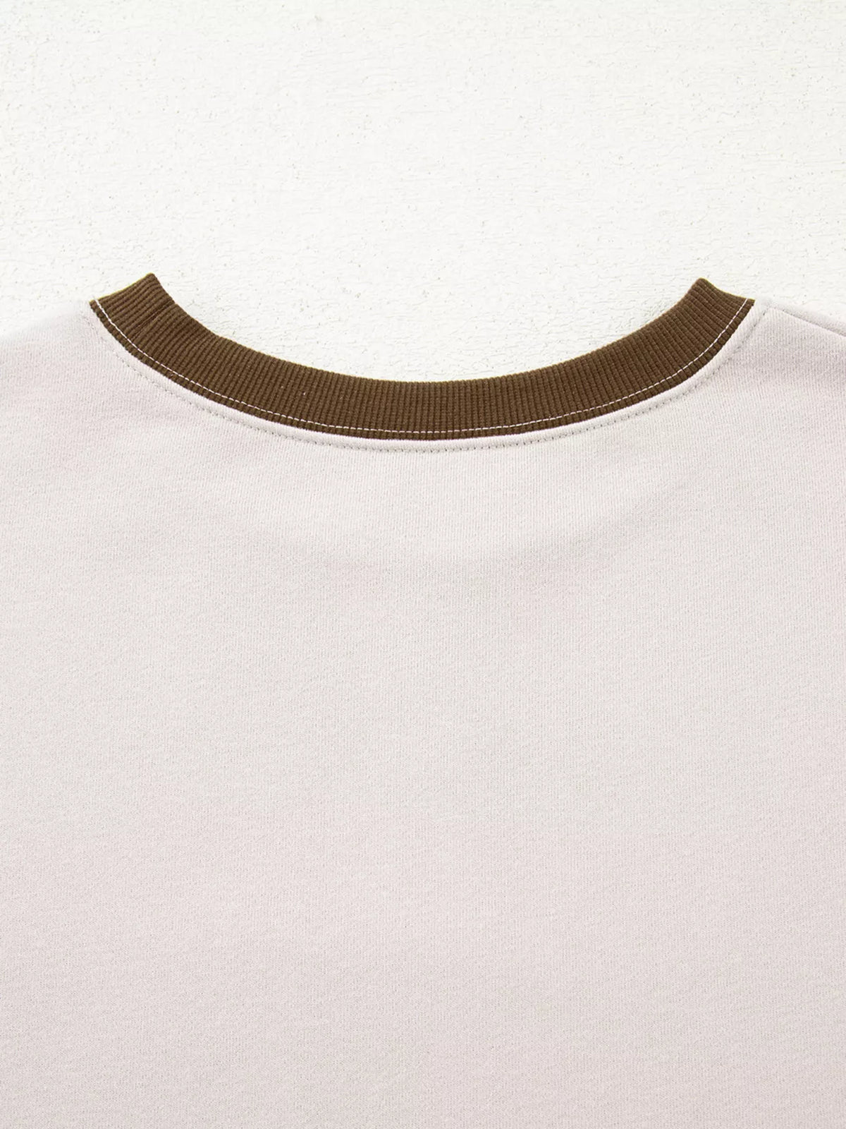 Contrast Striped Long Sleeve Sweatshirt