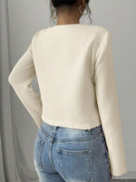 Bow Detail Cropped Outerwear