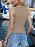Button Down V-Neck Sweater Vest