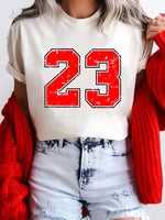 Number 23 Round Neck Casual T Shirt