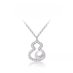 925 Sterling Silver Gourd Pearl Necklace