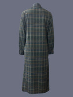 Plaid Button Front Maxi Shirt Dress