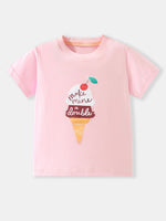 Children's Ice Cream Graphic Short Sleeve T-Shirt