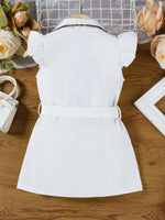 Children's Double Breasted Belt Dress