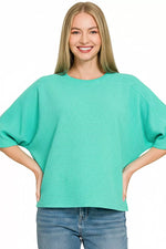 Zenana Double Knit Short Sleeve Top