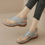 Toe Post Wedge Sandals
