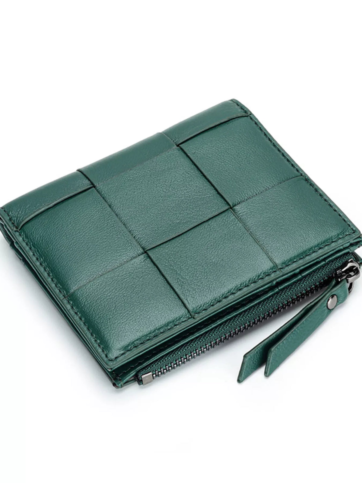 Woven Leather Card Case