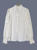 Lace Detail Button Up Shirt