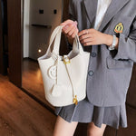 Bucket Crossbody Bag with Lock Detail