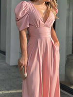 Puff Sleeve Wide Leg Jumpsuit