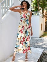 Floral Print Spaghetti Strap Midi Dress