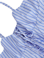 Striped Tie-Front Peplum Cami