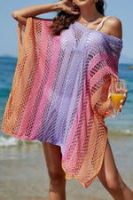 Rainbow Gradient Crochet Cover-Up