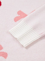 Cherry Pattern Drop Shoulder Sweater
