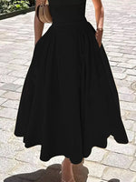 Sweetheart Neck Spaghetti Strap Midi Dress